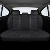 Black and grey Nappa-style car seat covers full set