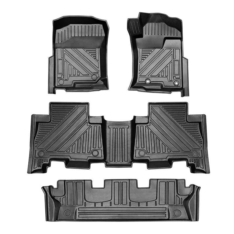 Complete set of custom-fit TPE car floor mats