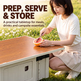 Outdoor tabletop for meals drinks and campsite essentials